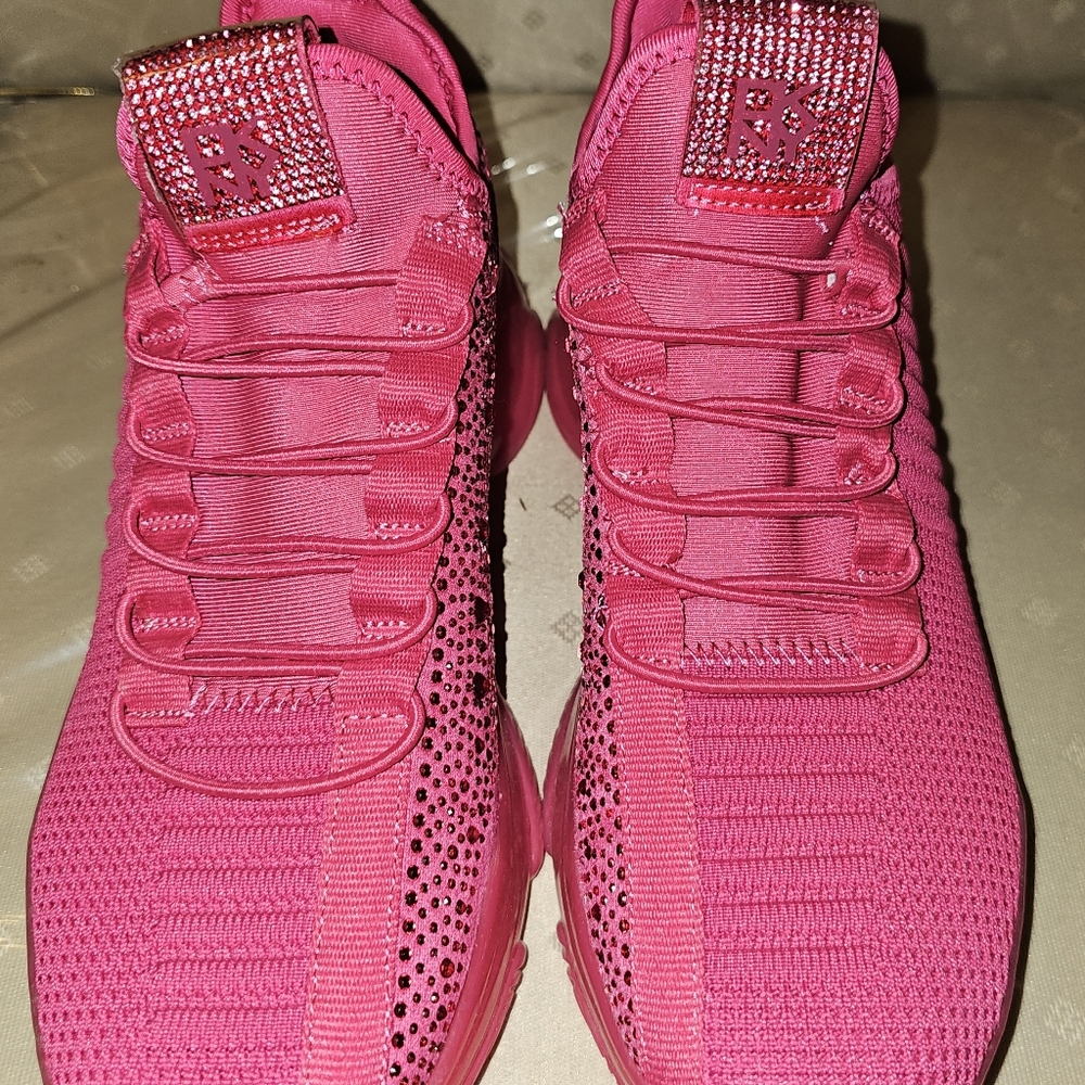 DKNY Pink Studded Sneakers Sz 9